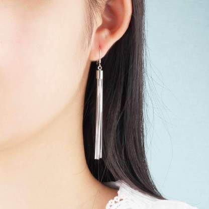 Simple 925 Sterling Silver Bohemia Drop Earrings for Women, Party Jewelry Gift-Customized Jewel