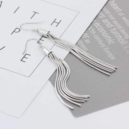 Simple 925 Sterling Silver Bohemia Drop Earrings for Women, Party Jewelry Gift-Customized Jewel
