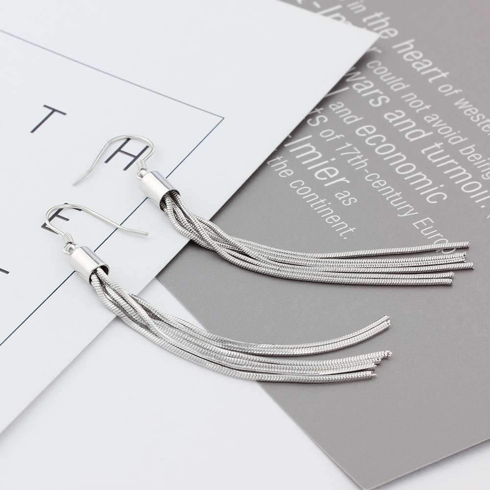 Simple 925 Sterling Silver Bohemia Drop Earrings for Women, Party Jewelry Gift-Customized Jewel