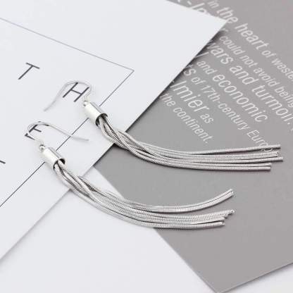 Simple 925 Sterling Silver Bohemia Drop Earrings for Women, Party Jewelry Gift-Customized Jewel