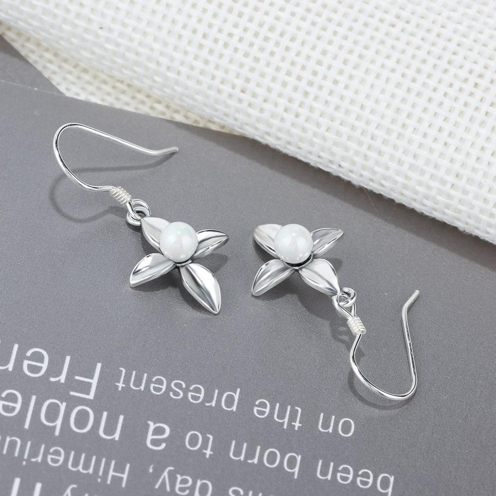 Fashion Cross Design Simulated Pearl Solid 925 Sterling Silver Dangle Earrings For Women Gift For Her-Customized Jewel