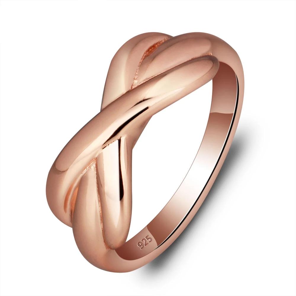 Gold Color 925 Sterling Silver Party Rings for Women with Infinity Love Pattern – Best Jewelry Gift for Her -Customized Jewel