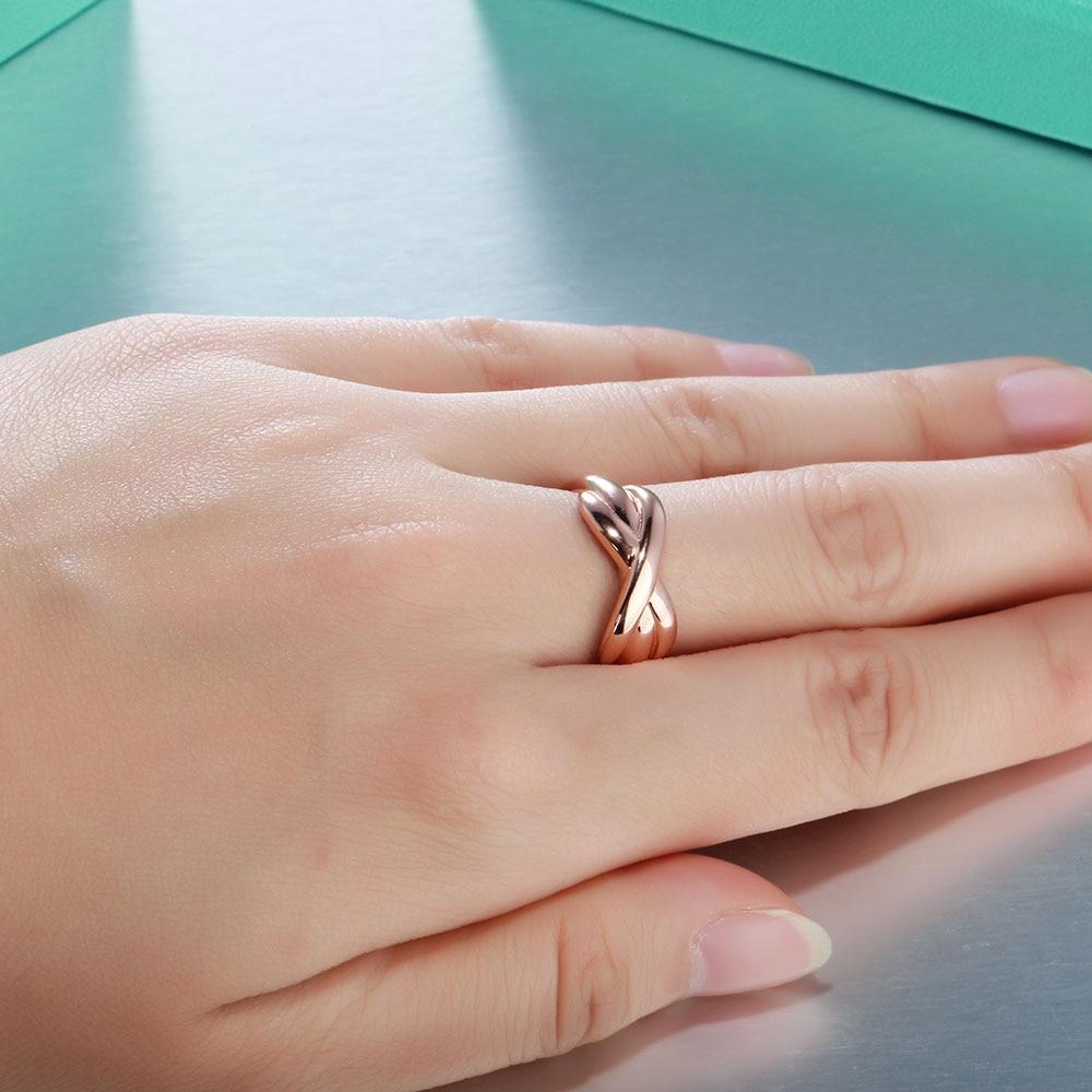 Gold Color 925 Sterling Silver Party Rings for Women with Infinity Love Pattern – Best Jewelry Gift for Her -Customized Jewel