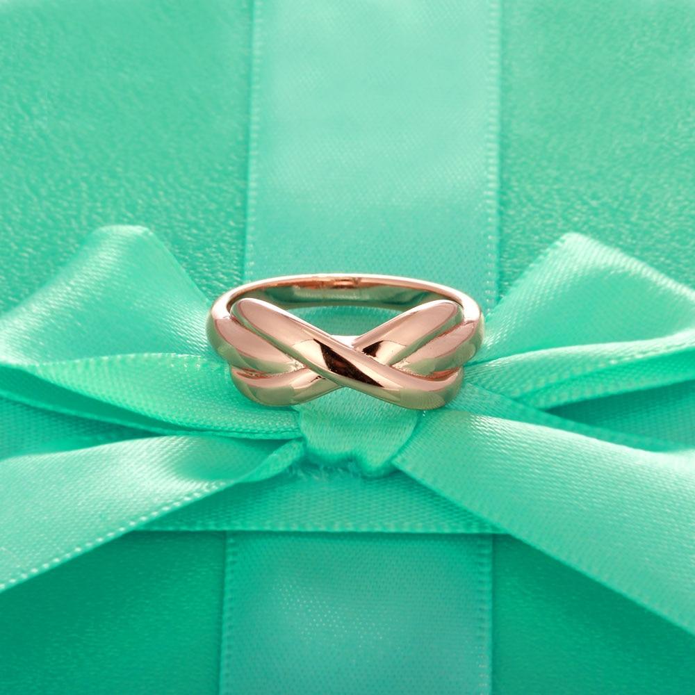 Gold Color 925 Sterling Silver Party Rings for Women with Infinity Love Pattern – Best Jewelry Gift for Her -Customized Jewel