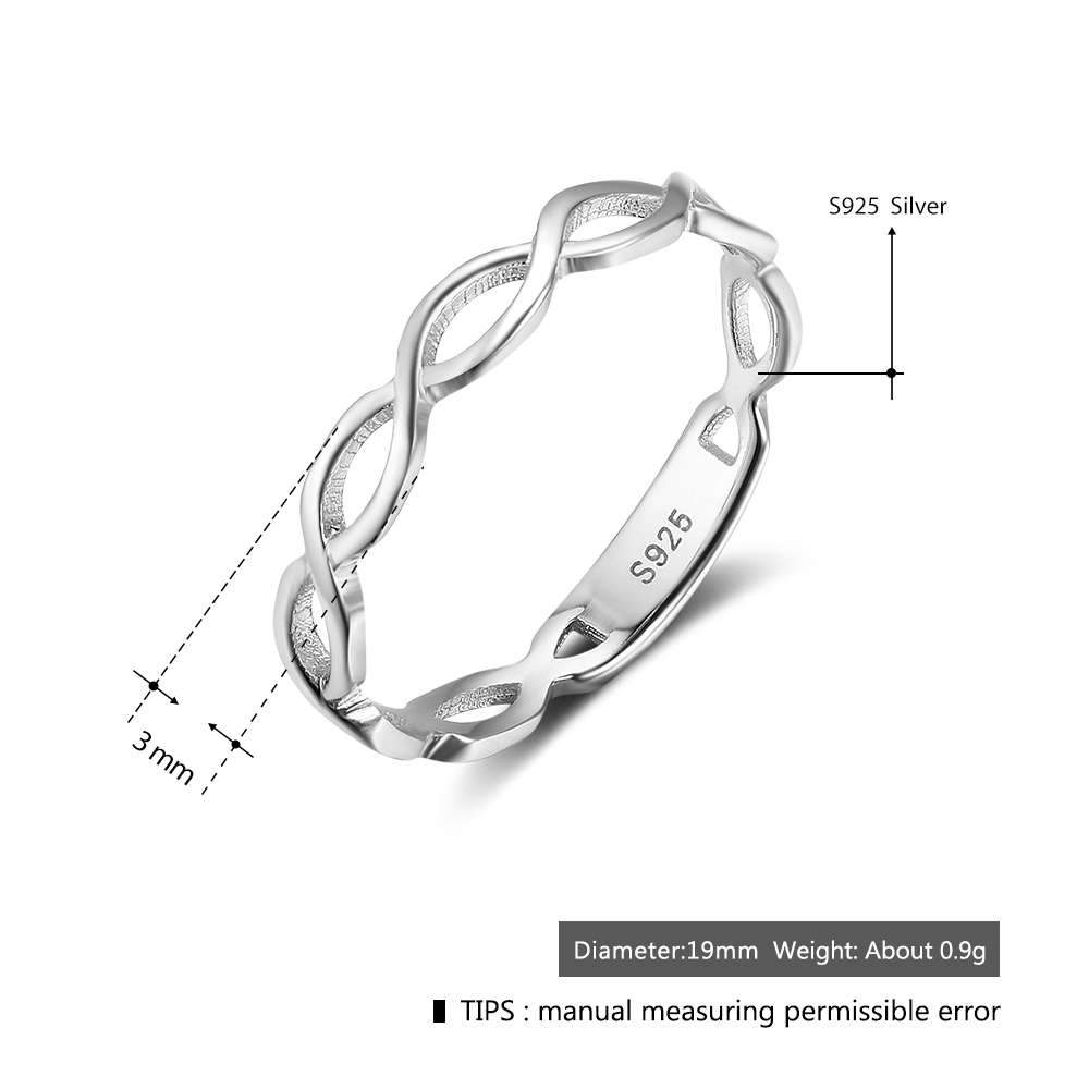 925 Sterling Silver Rings for Women - Infinity Love 8-Shape Design – Party Jewelry Gift-Customized Jewel