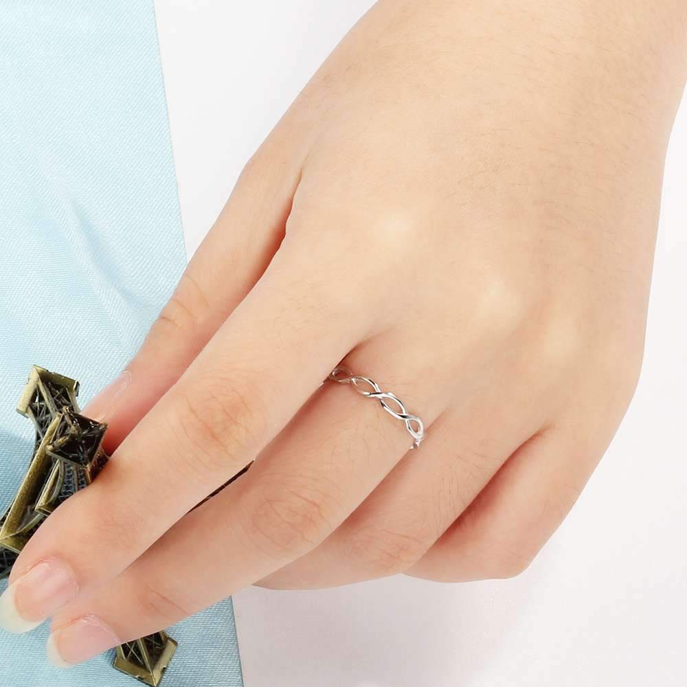 925 Sterling Silver Rings for Women - Infinity Love 8-Shape Design – Party Jewelry Gift-Customized Jewel