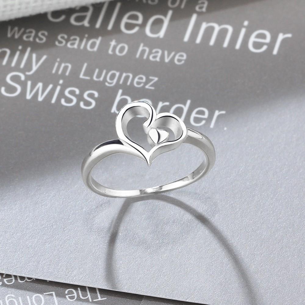 Heart Swirls - Sterling Silver Ring-Customized Jewel