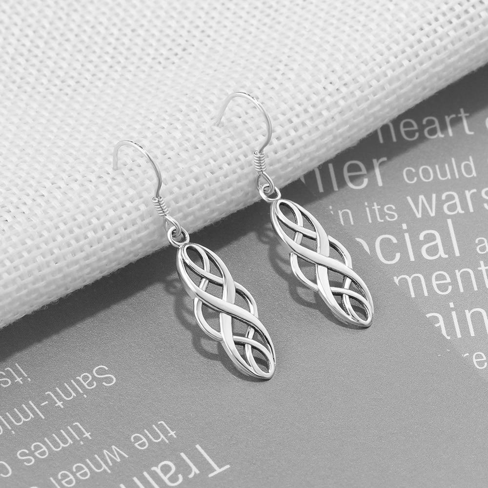Vintage Hollow Pattern 100% 925 Sterling Silver Drop Earrings For Women Fashion Style Jewelry Gift For Girls-Customized Jewel