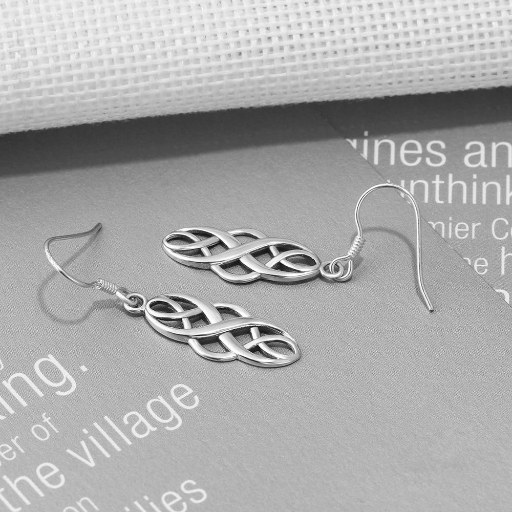 Vintage Hollow Pattern 100% 925 Sterling Silver Drop Earrings For Women Fashion Style Jewelry Gift For Girls-Customized Jewel