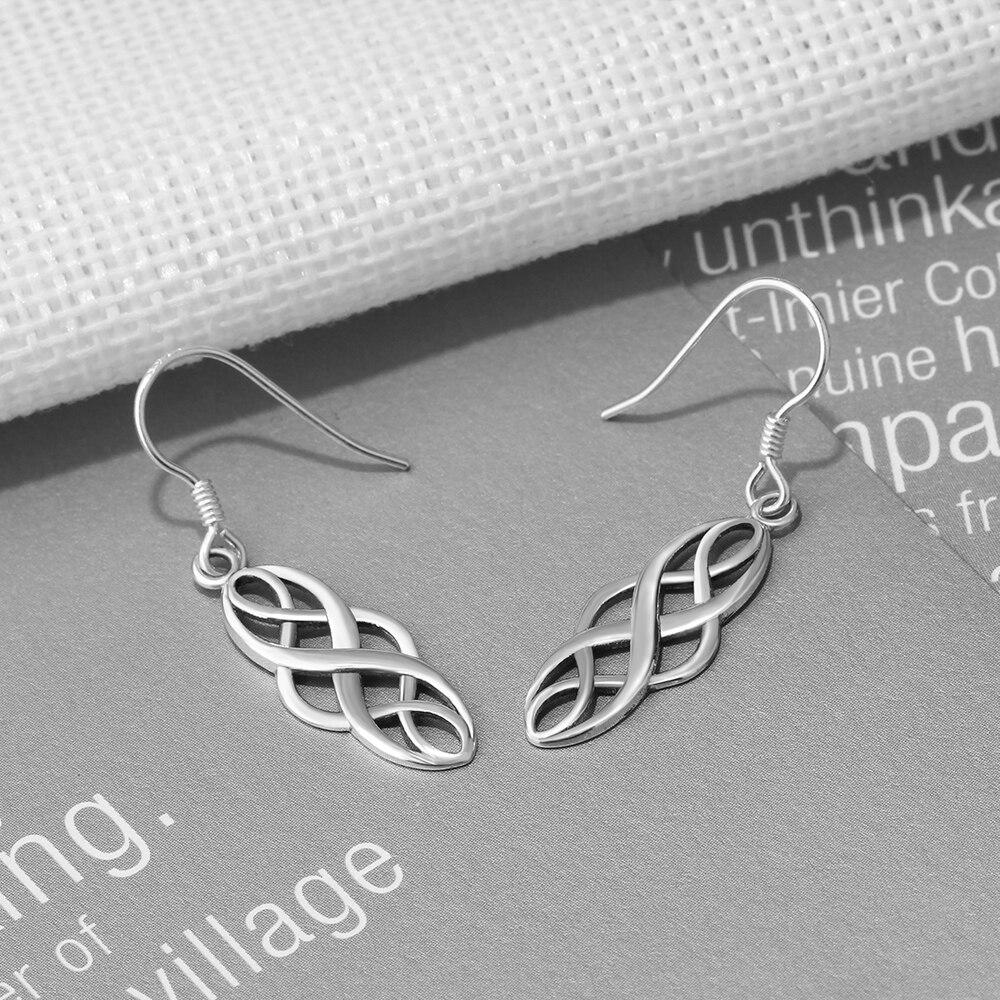 Vintage Hollow Pattern 100% 925 Sterling Silver Drop Earrings For Women Fashion Style Jewelry Gift For Girls-Customized Jewel