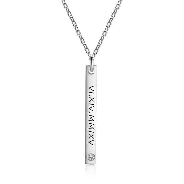 Personalized Name & Birthstone Necklace for Women, Custom Engraved Pendant-Customized Jewel