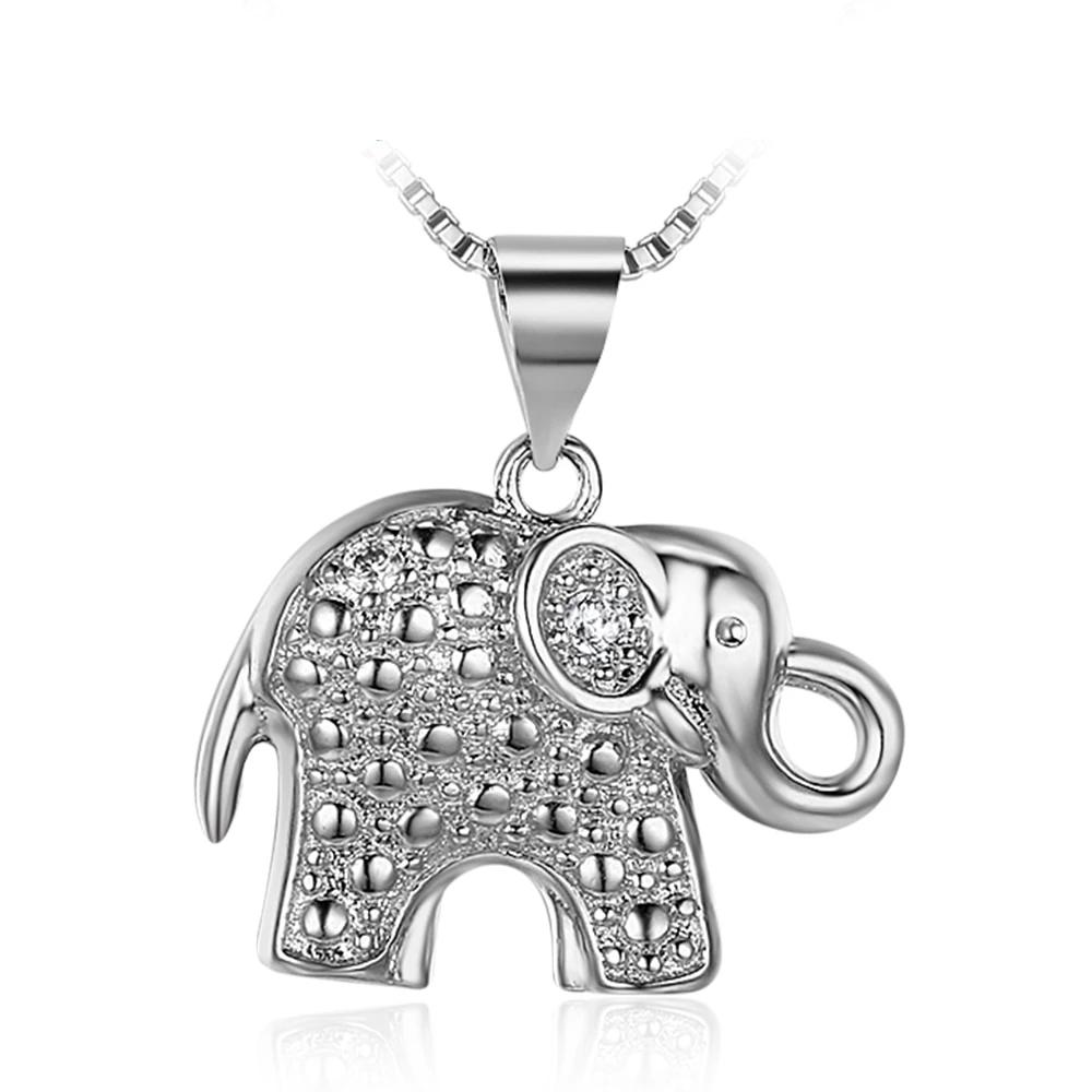 Fashion Box Chain Necklace with Elephant Shape Pendant, Party Jewelry for Women-Customized Jewel