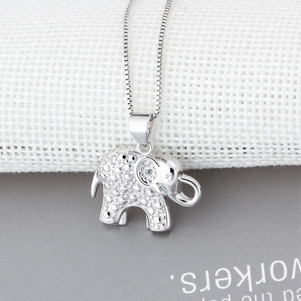 Fashion Box Chain Necklace with Elephant Shape Pendant, Party Jewelry for Women-Customized Jewel