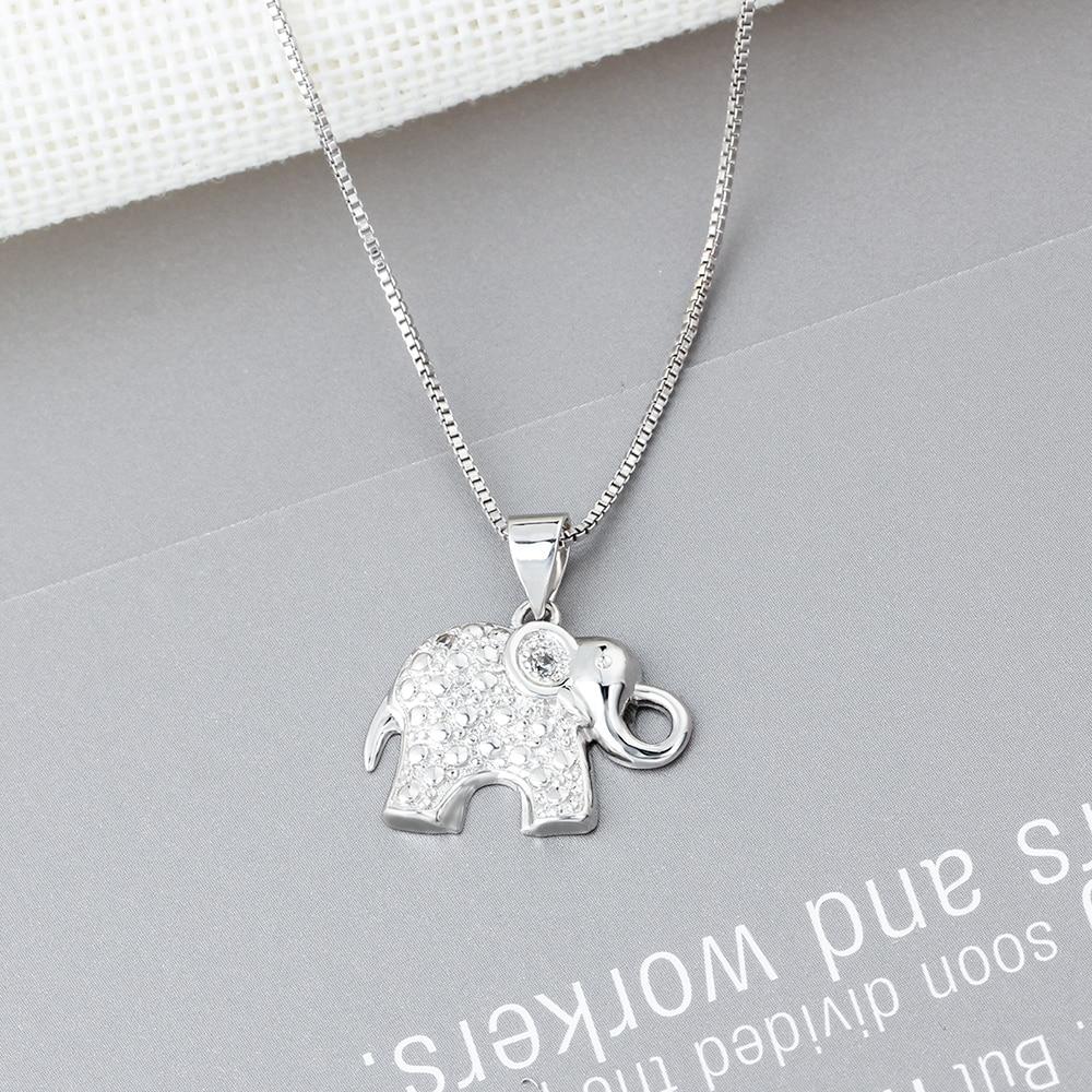 Fashion Box Chain Necklace with Elephant Shape Pendant, Party Jewelry for Women-Customized Jewel