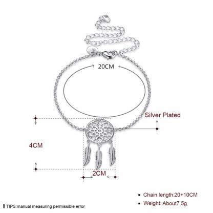 Women’s Fashion Foot Chain, Silver Color Anklets, Casual Jewelry for Girls-Customized Jewel