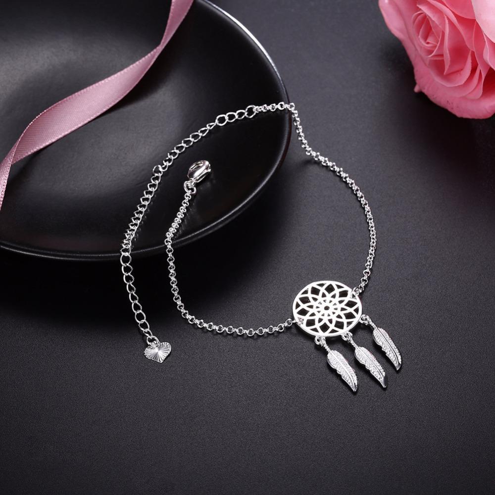 Women’s Fashion Foot Chain, Silver Color Anklets, Casual Jewelry for Girls-Customized Jewel