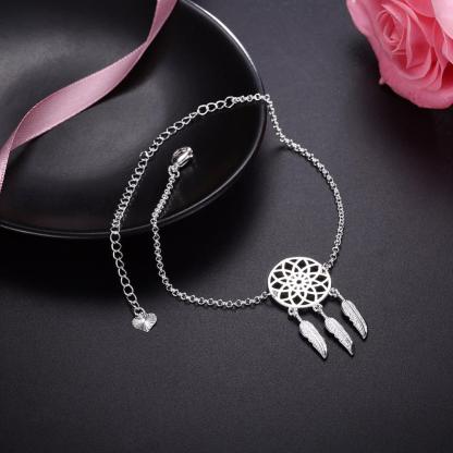 Women’s Fashion Foot Chain, Silver Color Anklets, Casual Jewelry for Girls-Customized Jewel