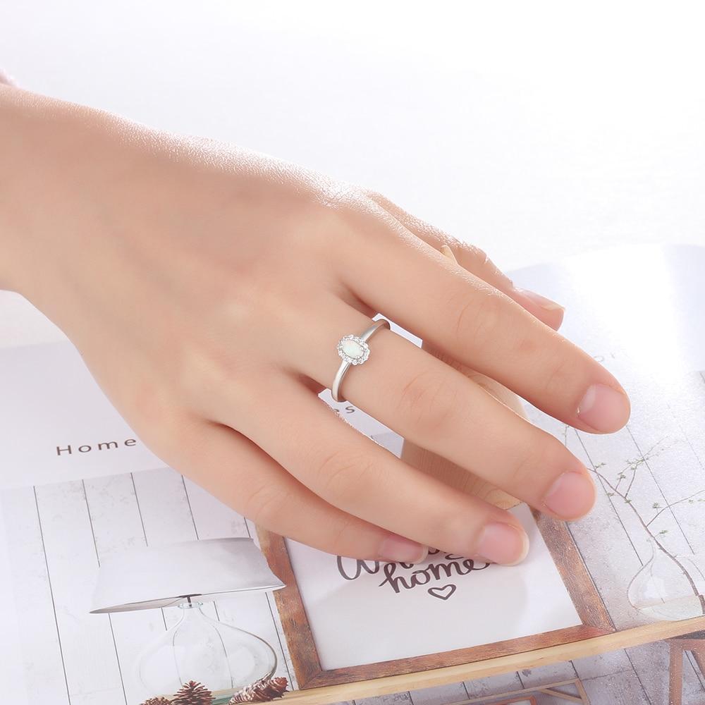 Classic Oval Shape Opal Stone Engagement Ring Soild 925 Sterling Silver Jewelry Accessorise Rings For Women-Customized Jewel