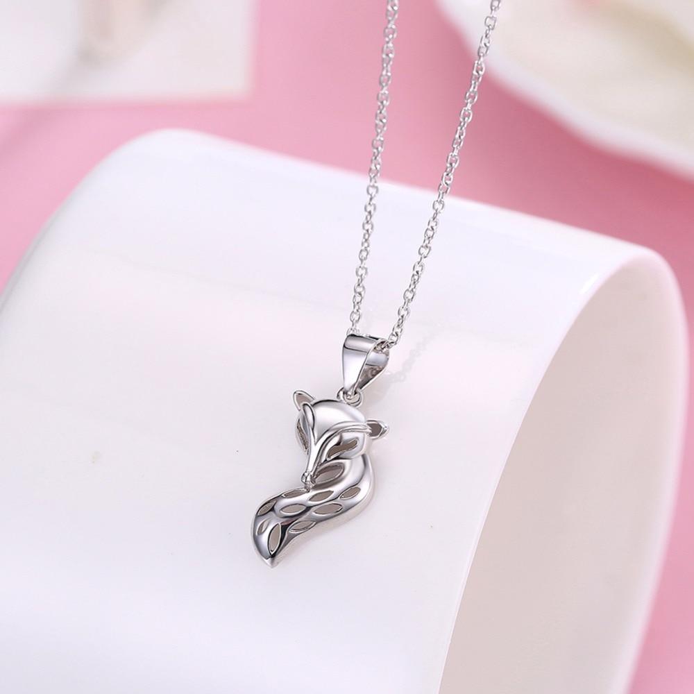 Trendy 925 Sterling Silver Fashion Necklace with Fox Shape Pendant, Women Party Jewelry-Customized Jewel