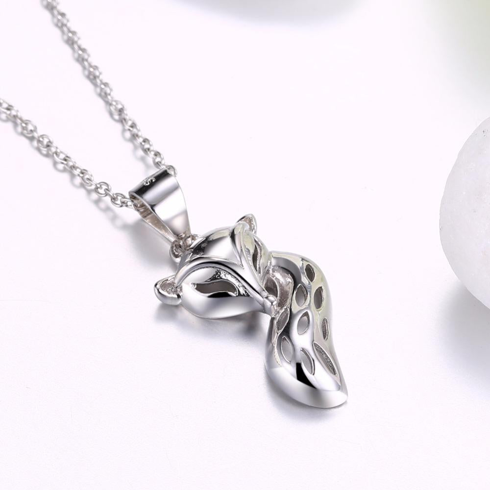Trendy 925 Sterling Silver Fashion Necklace with Fox Shape Pendant, Women Party Jewelry-Customized Jewel