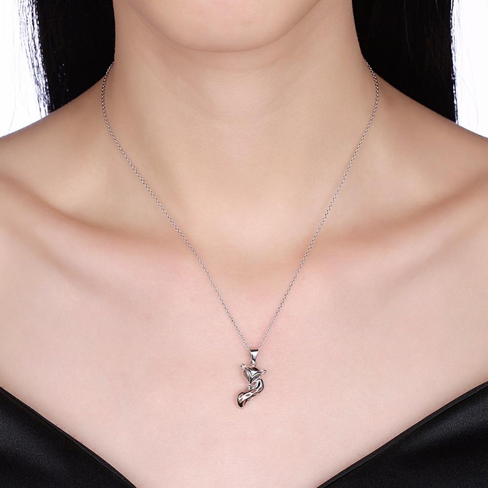 Trendy 925 Sterling Silver Fashion Necklace with Fox Shape Pendant, Women Party Jewelry-Customized Jewel