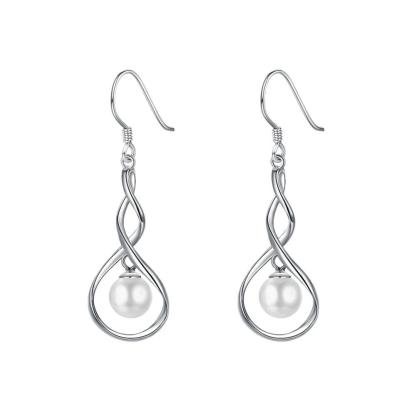 Women’s 925 Sterling Silver Drop Earrings with Pearl, Hypoallergenic, Valentine’s Day Gift for Ladies-Customized Jewel