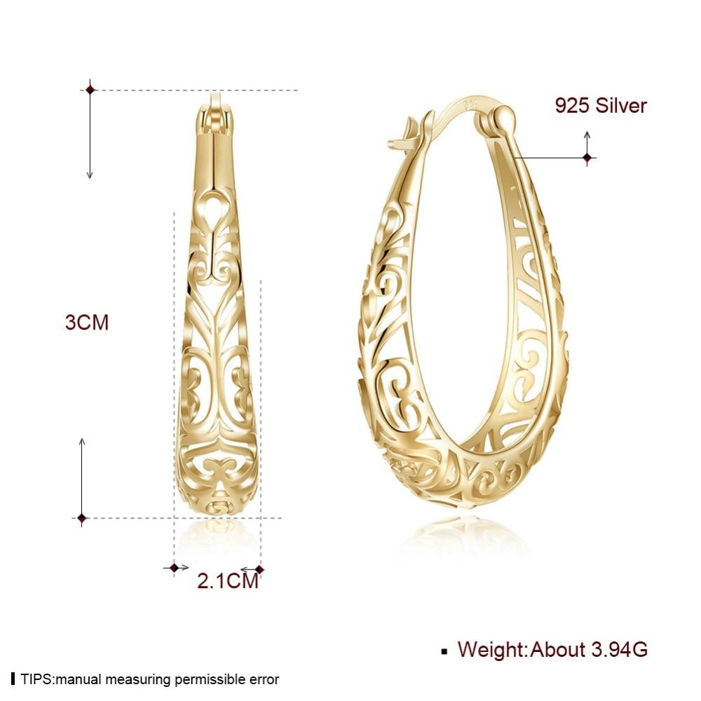 925 Sterling Silver Vintage Hoop Earrings for Women, Extraordinary Design Fashion Jewelry, 2 Color Options-Customized Jewel