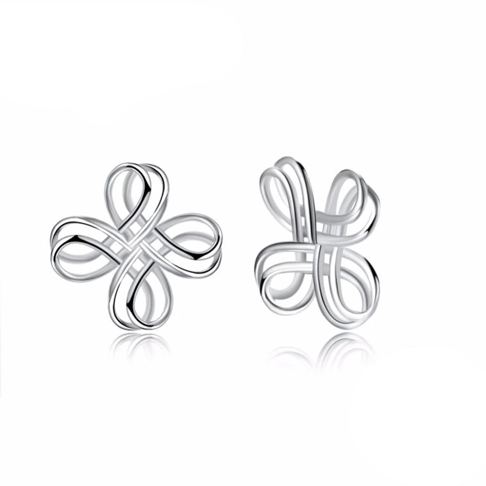 925 Silver Stud Earrings For Women Flower Shape Earrings 2018 New Arrival Trendy Jewelry Vintage Gift For Mom-Customized Jewel
