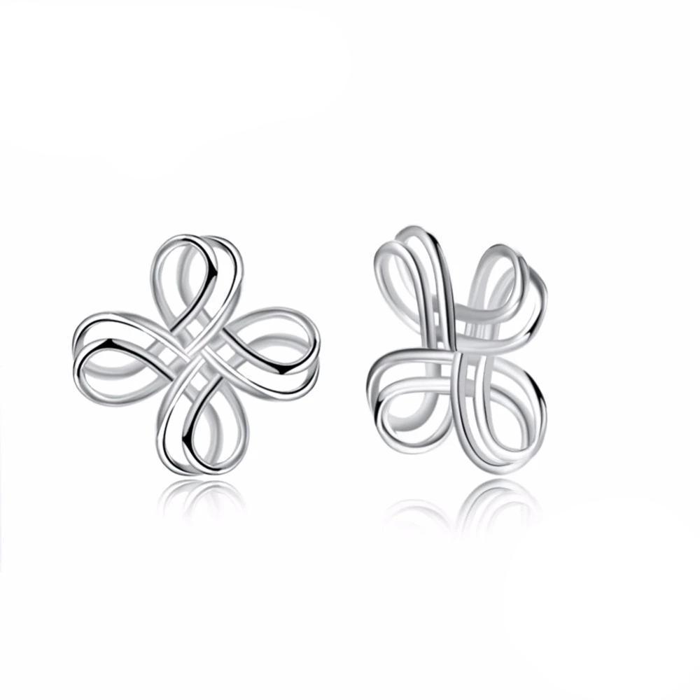 925 Silver Stud Earrings For Women Flower Shape Earrings 2018 New Arrival Trendy Jewelry Vintage Gift For Mom-Customized Jewel