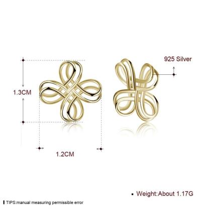 925 Silver Stud Earrings For Women Flower Shape Earrings 2018 New Arrival Trendy Jewelry Vintage Gift For Mom-Customized Jewel