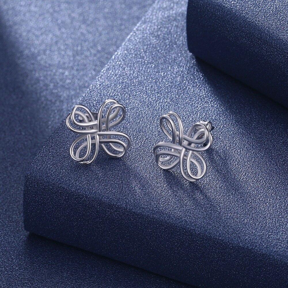 925 Silver Stud Earrings For Women Flower Shape Earrings 2018 New Arrival Trendy Jewelry Vintage Gift For Mom-Customized Jewel