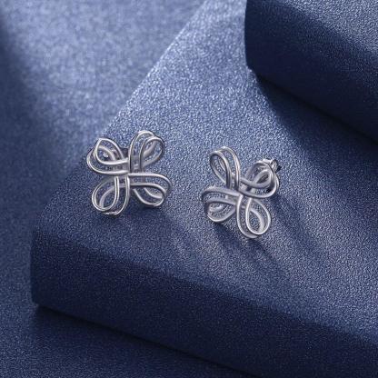 925 Silver Stud Earrings For Women Flower Shape Earrings 2018 New Arrival Trendy Jewelry Vintage Gift For Mom-Customized Jewel
