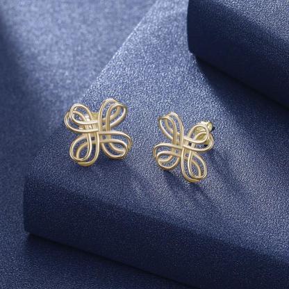 925 Silver Stud Earrings For Women Flower Shape Earrings 2018 New Arrival Trendy Jewelry Vintage Gift For Mom-Customized Jewel