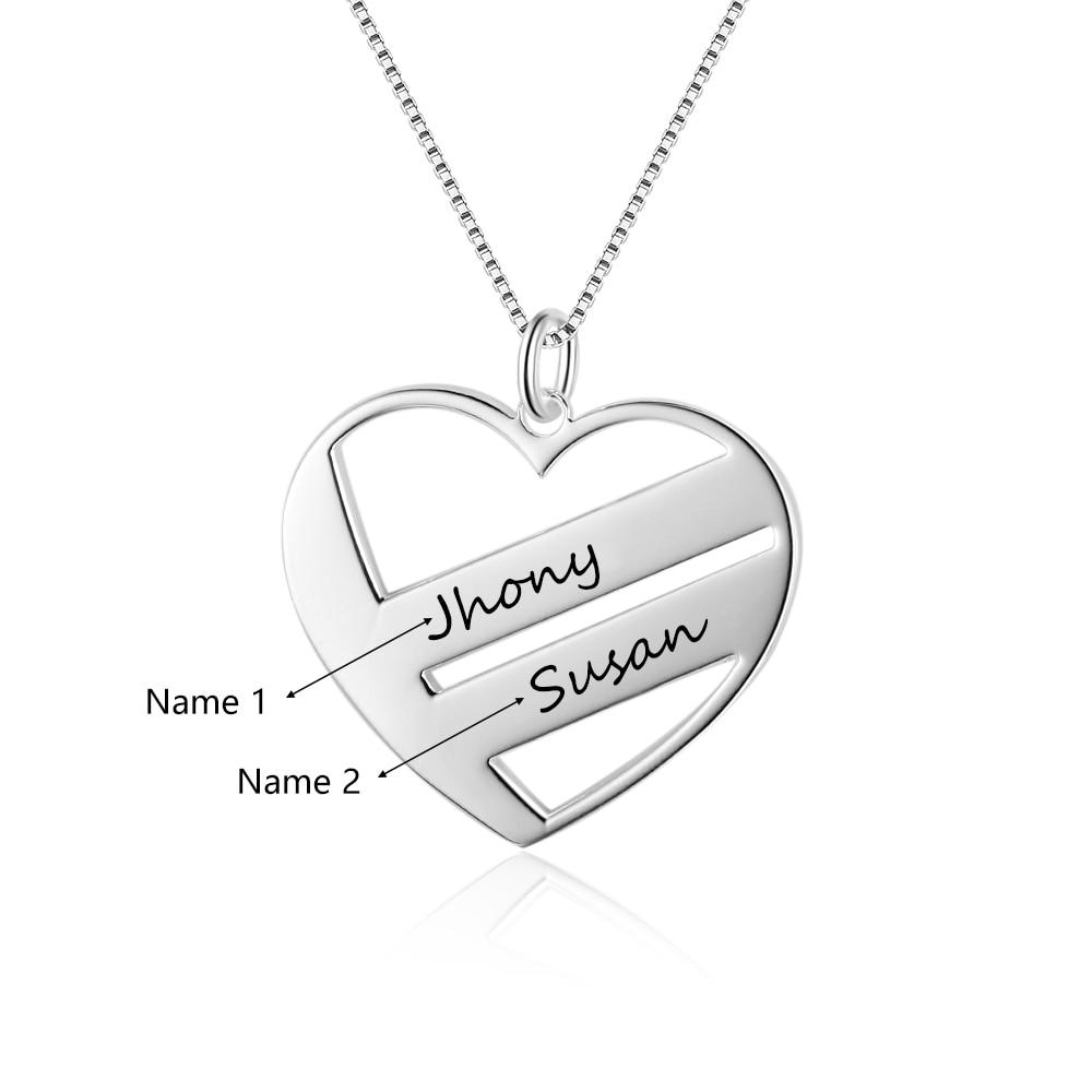 925 Silver Two Name Necklace-Customized Jewel