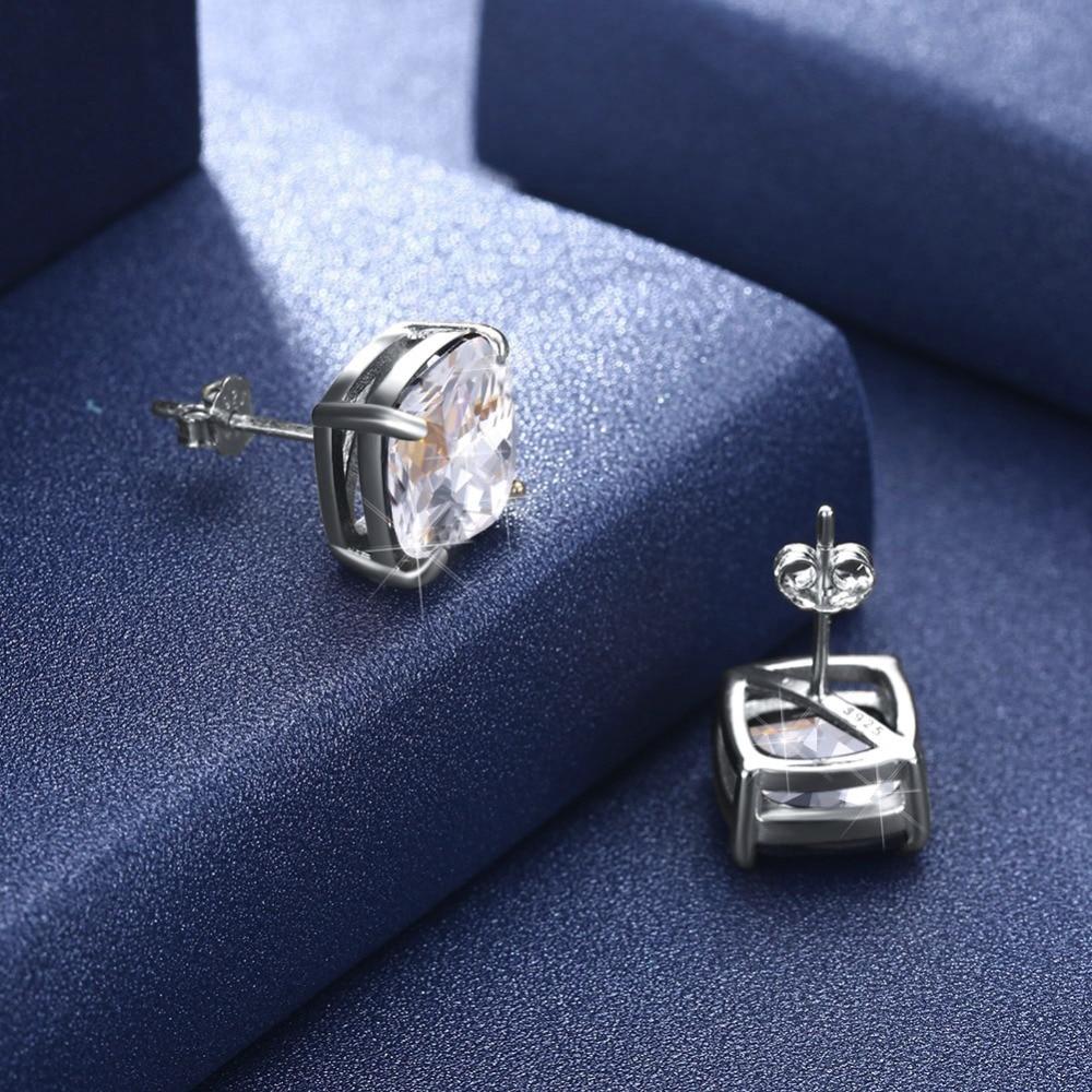 Fashion Jewelry 925 Silver Stud Earrings For Women Cubic Zirconia Colorful Stud Earrings Gift-Customized Jewel