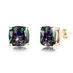 Fashion Jewelry 925 Silver Stud Earrings For Women Cubic Zirconia Colorful Stud Earrings Gift-Customized Jewel