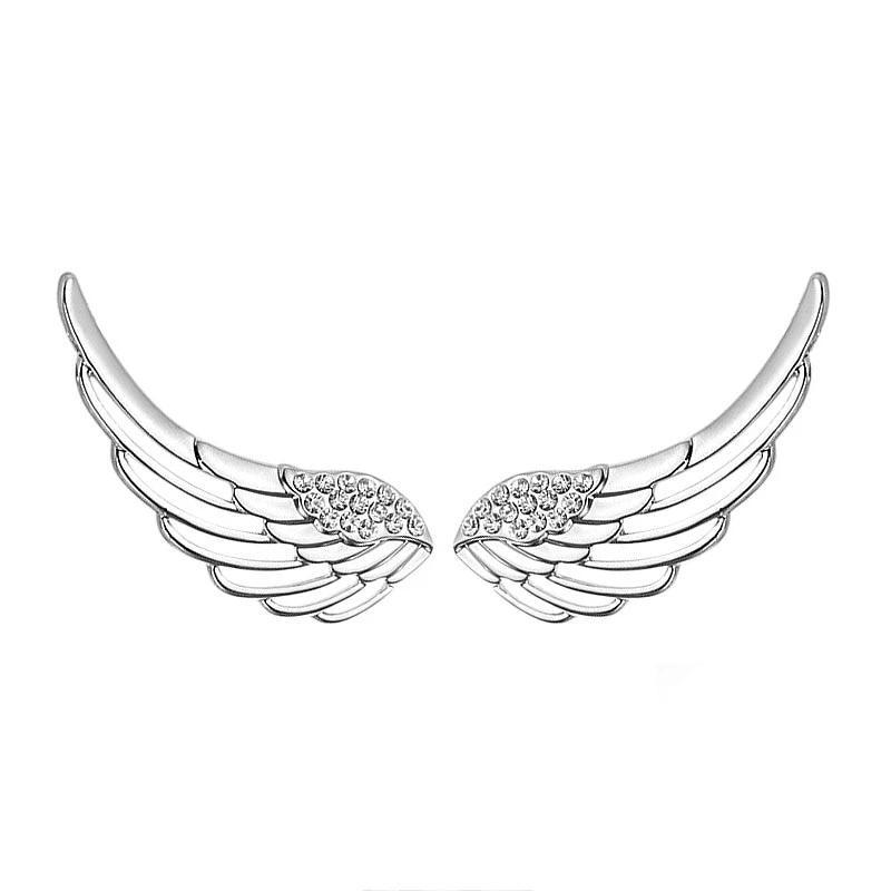 Fashion 925 Sterling Silver 2018 Angel Wing Stud Earrings for Women, Cute Anniversary Jewelry Gift-Customized Jewel