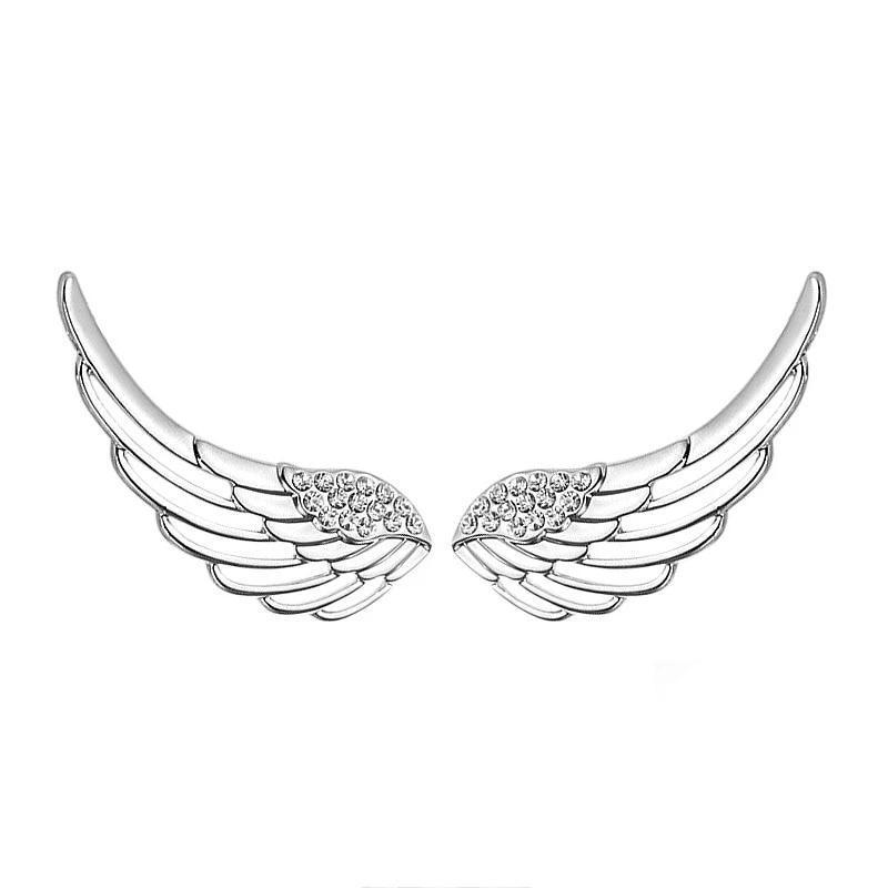 Fashion 925 Sterling Silver 2018 Angel Wing Stud Earrings for Women, Cute Anniversary Jewelry Gift-Customized Jewel