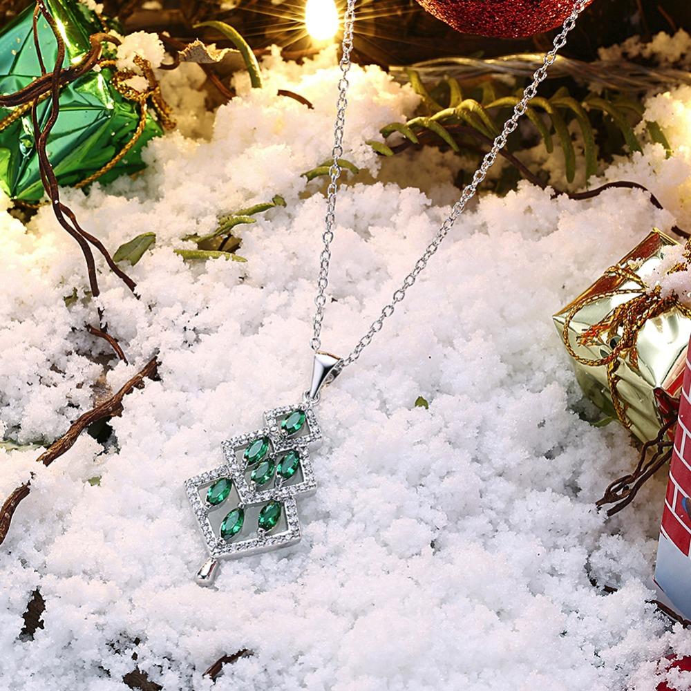 Fashion Women's jewelry Necklaces & Pendants Geometric Shape Decoration Red Zircon Trendy Link Chain-Customized Jewel