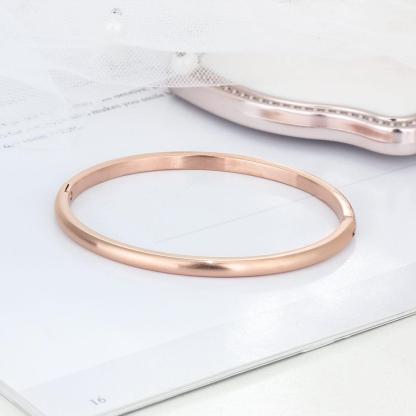 3 Colors Personalized Gift Engraved Name Inside ID Bangle For Women Stainless Steel Bracelets & Bangles-Customized Jewel