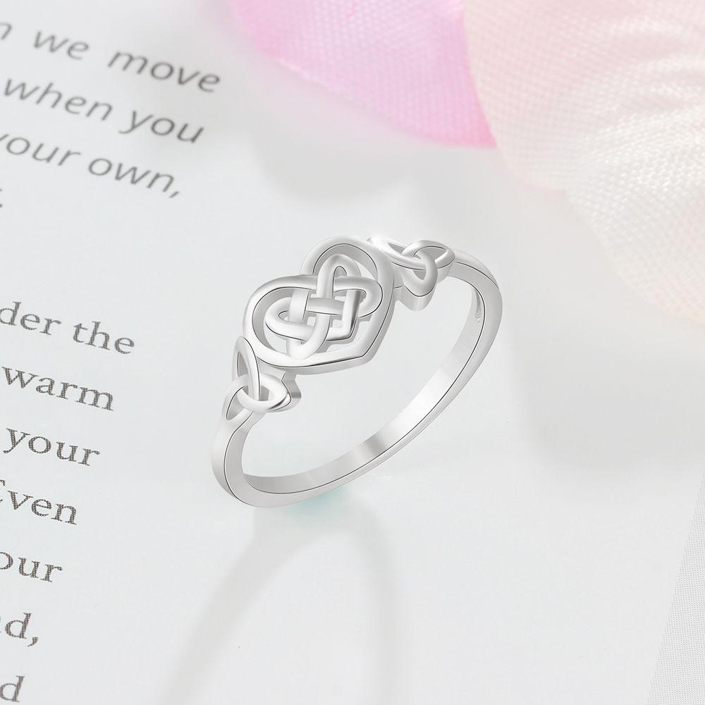 925 Sterling Silver Heart Engagement Ring, Trendy Fashion Jewelry Gift for Women-Customized Jewel