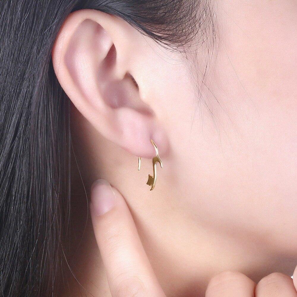 Trendy Fashion Jewelry Cute Cat Stud Earrings, Hypoallergenic Silver Color Metal, Jewelry Gift for Women-Customized Jewel