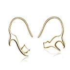 Trendy Fashion Jewelry Cute Cat Stud Earrings, Hypoallergenic Silver Color Metal, Jewelry Gift for Women-Customized Jewel