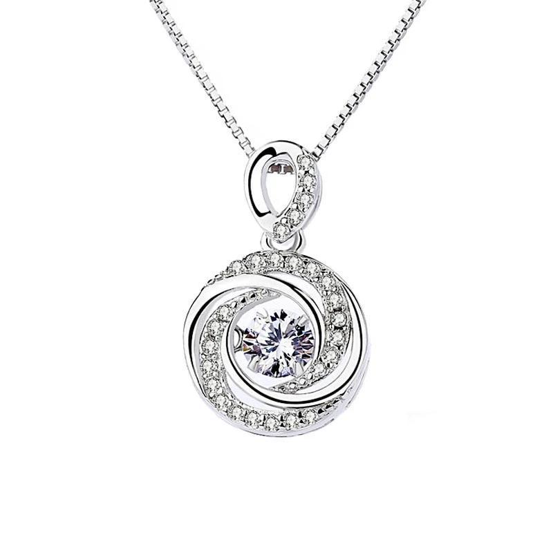 925 Sterling Silver Trendy Vortex Shape Pendant Necklaces, Fashion Jewelry for Women-Customized Jewel