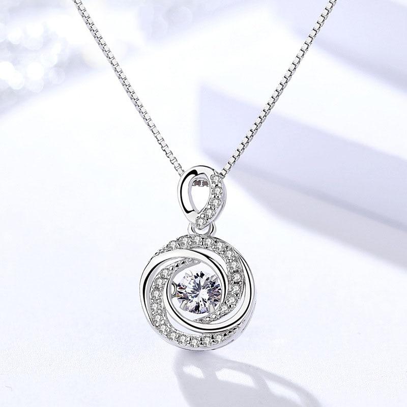 925 Sterling Silver Trendy Vortex Shape Pendant Necklaces, Fashion Jewelry for Women-Customized Jewel