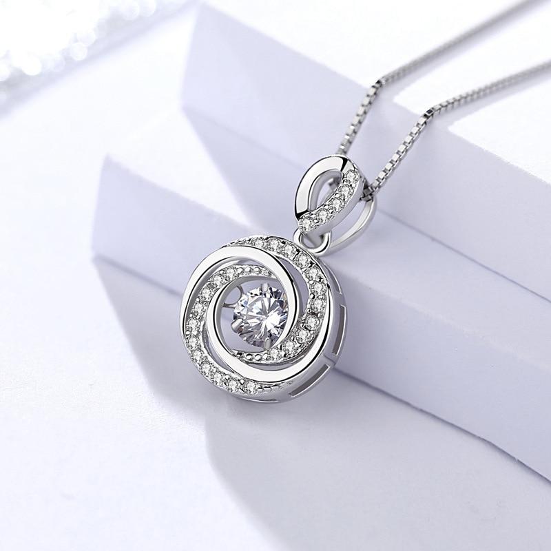 925 Sterling Silver Trendy Vortex Shape Pendant Necklaces, Fashion Jewelry for Women-Customized Jewel