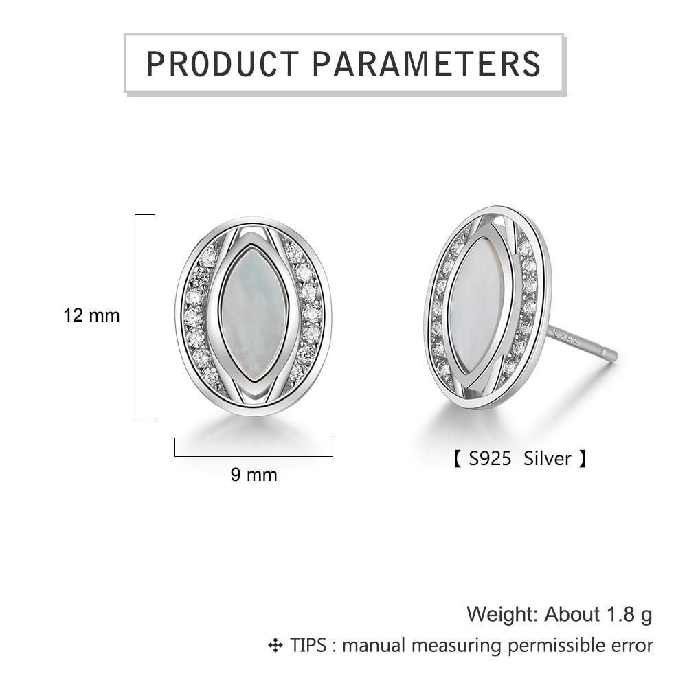 Trendy 925 Silver Stud Pearl Oyster Earrings, Oval-shaped Earrings, Chic Jewelry Gift for Women-Customized Jewel