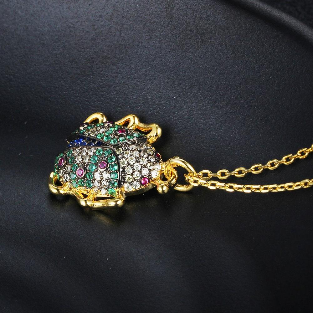Crystal Ladybug Beetle Insect Long Necklace for Women, Jewelry Accessory Gift for Kids & Women-Customized Jewel