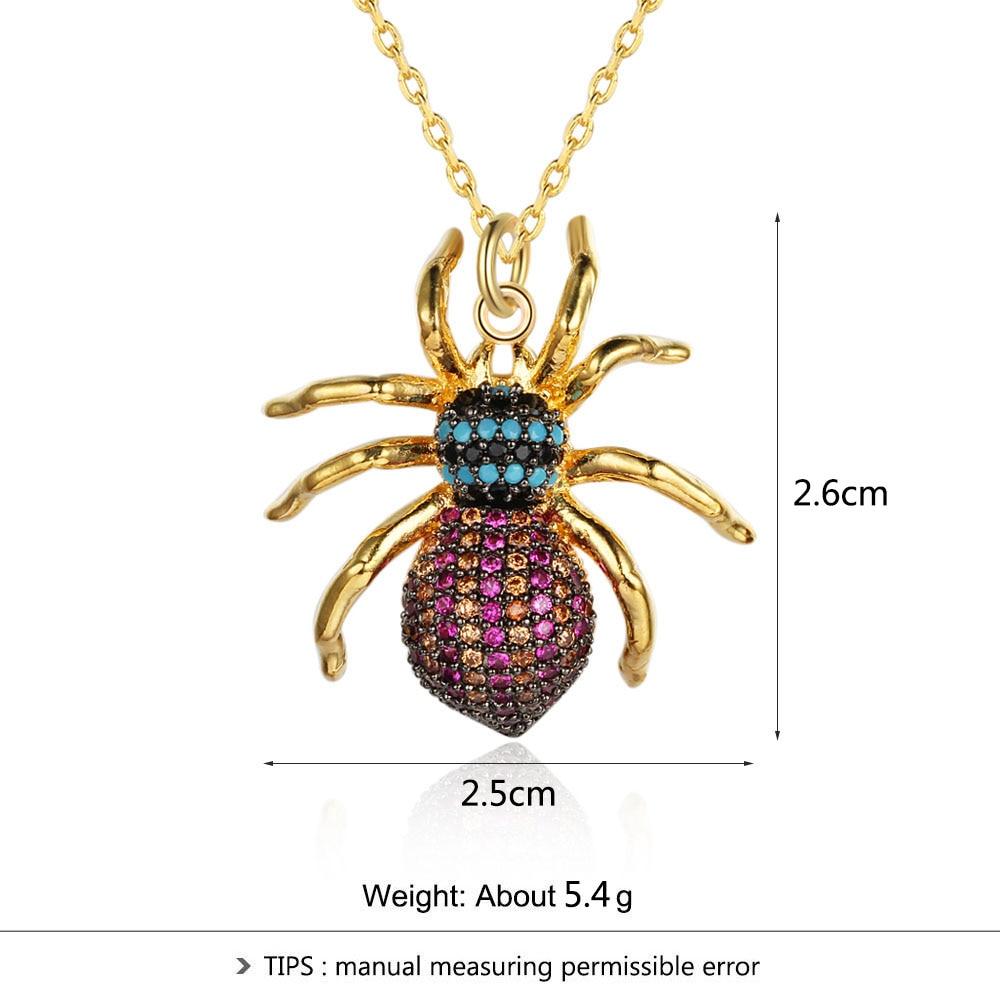 Classic Spider Insect necklace pendants For Women Girl Cool Fashion Costume Decoration Jewelry Wholesale-Customized Jewel