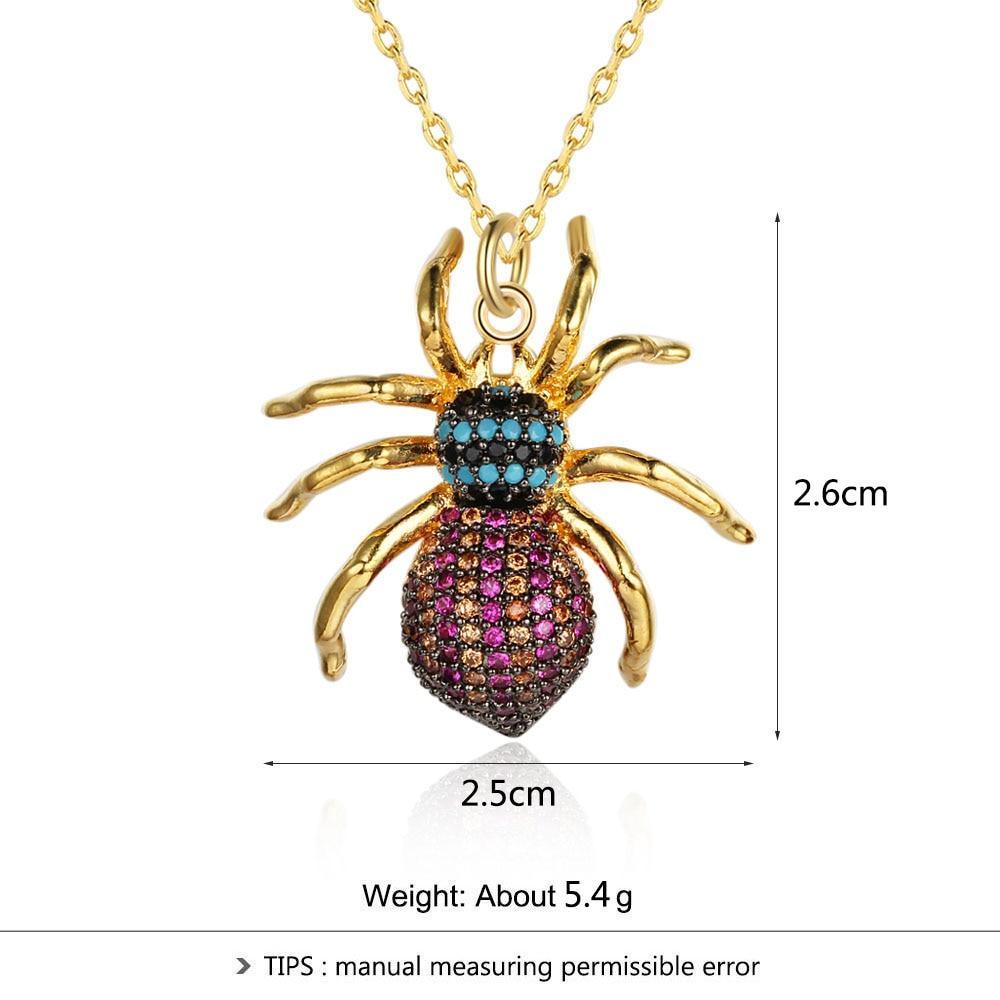 Classic Spider Insect necklace pendants For Women Girl Cool Fashion Costume Decoration Jewelry Wholesale-Customized Jewel